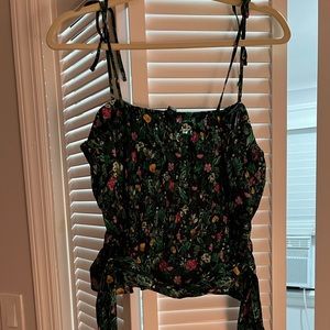 NWT Jcrew Dark Floral Cami Top Size L (part of set)